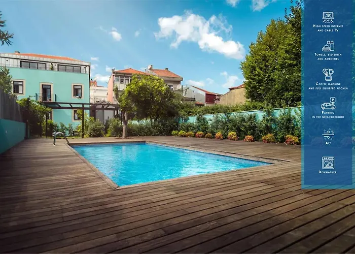 Swimming Pool Luxury House 1 Apartment Porto